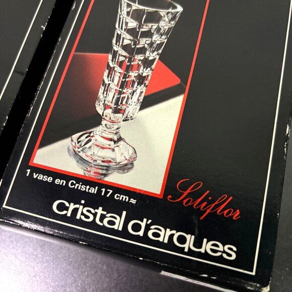 Cristal DArques Soliflor 17cm Crystal Vase Set Of 2 With Boxes - Picture 6 of 9